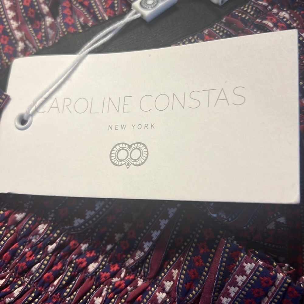 CAROLINE CONSTAS Striped Off-the-Shoulder Blouse Size Large -- NWT - Picture 7 of 9